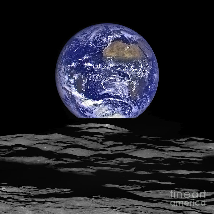 Earthrise From Lro Spacecraft Photograph by Science Source