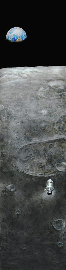 Earthrise  Painting by Simon Kregar