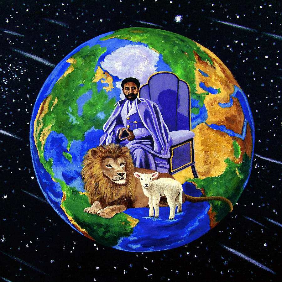 Lion Painting - Earths Rightful Ruler by EJ Lefavour