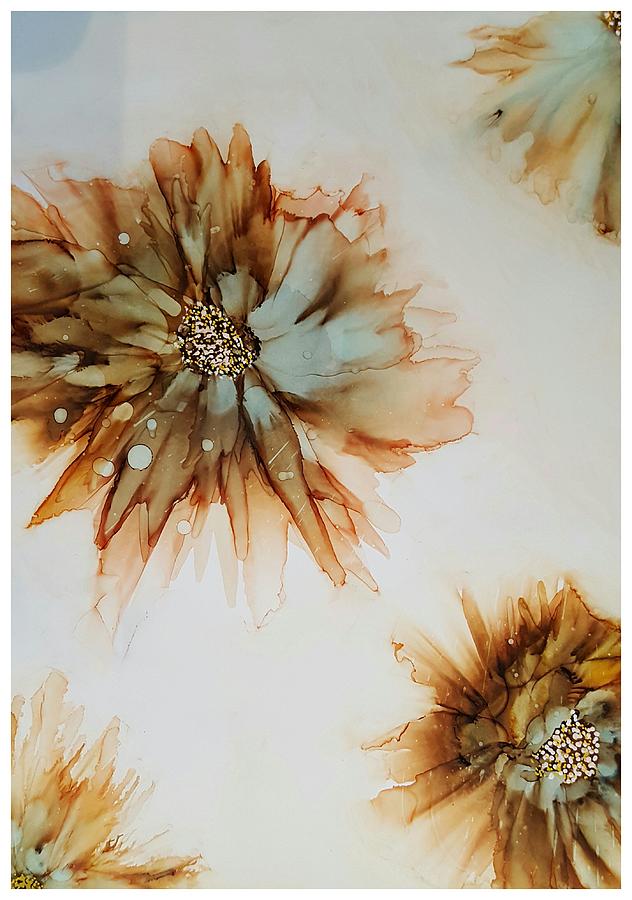Flower Painting - Earthtones by Cindy Rothery