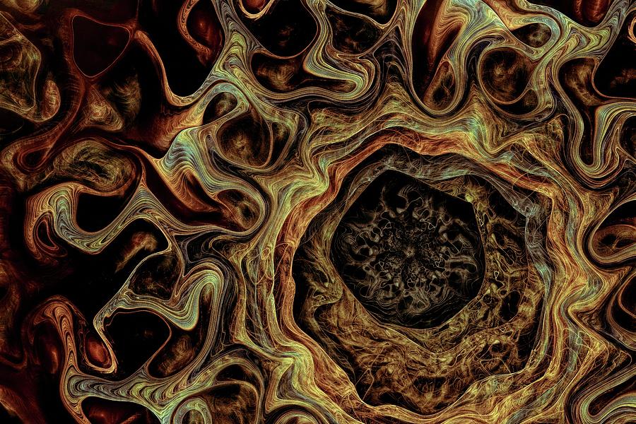 Earthy lace agate abstract Digital Art by Lilia S