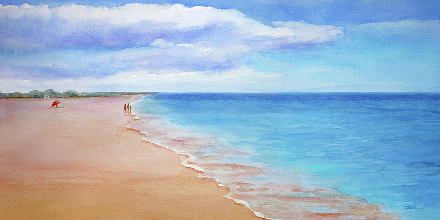 East Beach I Painting by Janet Zeh
