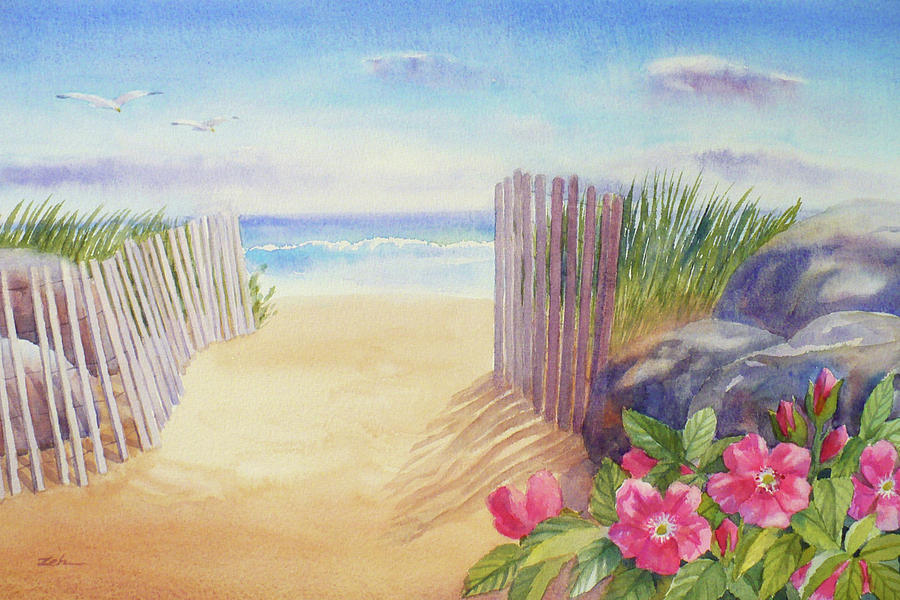 East Beach II Painting by Janet Zeh