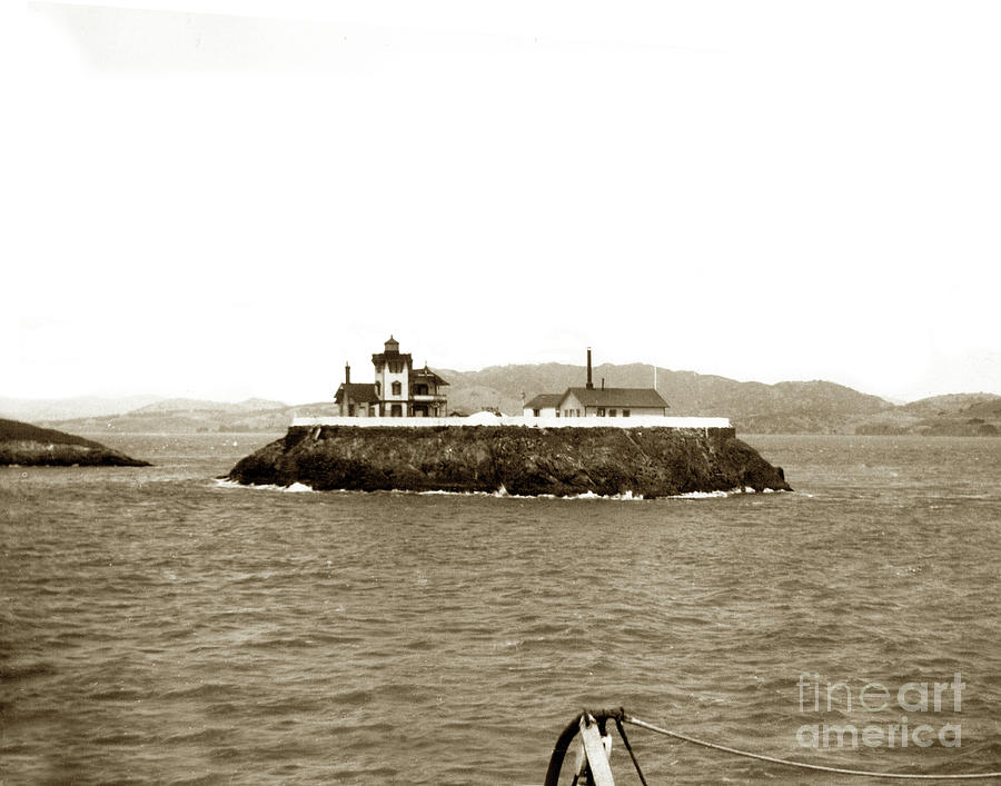 San Pablo Bay Photograph - East Brother Island Lighthouse Circa 1890 by Monterey County Historical Society