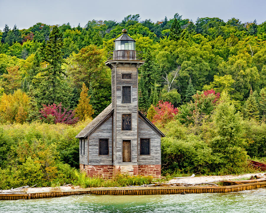 Lighthouse Photograph - East Channel Lighthouse Grand Island by Jack R Perry