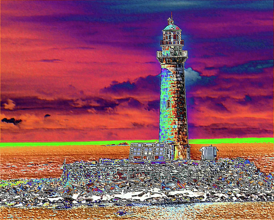 East Coast Lighthouse digital Digital Art by Charles HALL