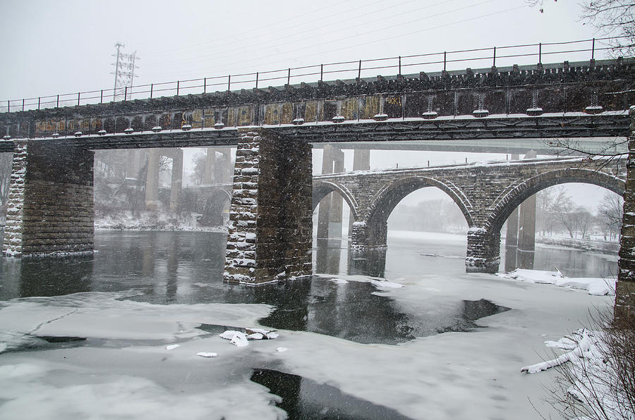 Philadelphia Photograph - East Falls - The Frozen Schuylkill River by Bill Cannon