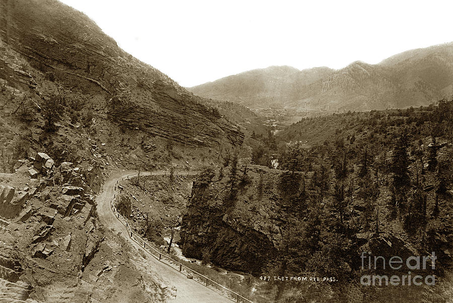 Denver Photograph - East from  Ute Pass  road above Manitou Springs in the 1880s.  by Monterey County Historical Society