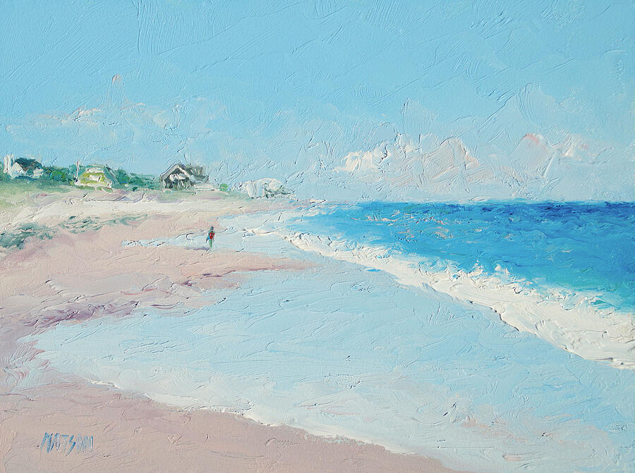 East Hampton Beach Painting by Jan Matson