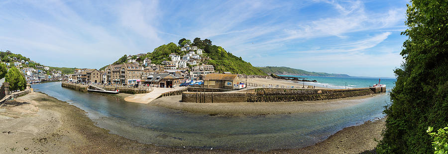 East Looe Panoramic from West Looe Photograph by Maggie Mccall