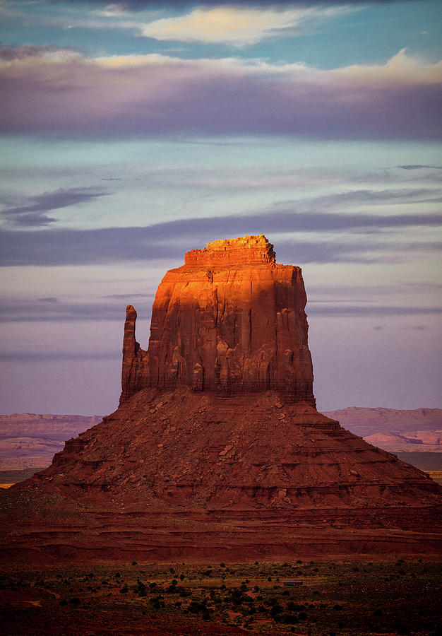 East Mitten Butte at Sunset Photograph by Levin Rodriguez