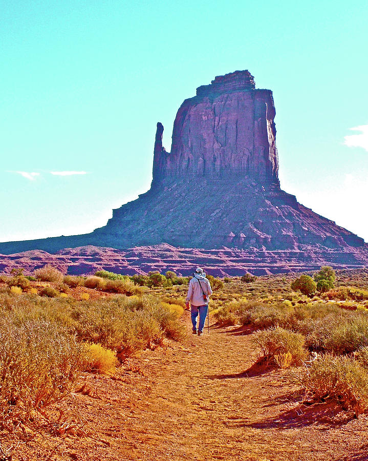 East Mitten Butte from Wildcat Trail in  Monument Valley Navajo Tribal Park-Arizona Photograph by Ruth Hager