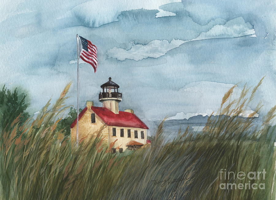 Delaware Bay Painting - East Point Lighthouse by Nancy Patterson