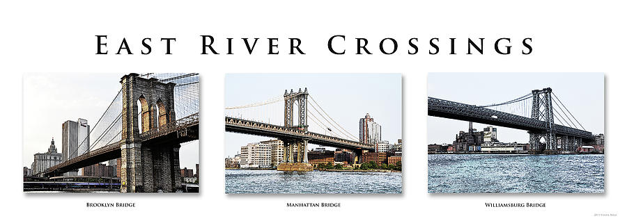 East River Crossings Photograph by Frank Mari