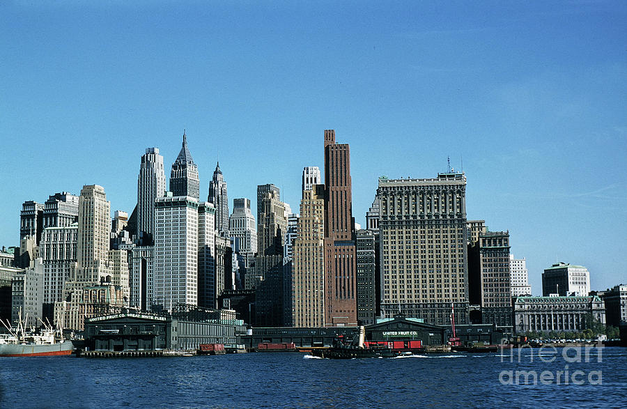 City Photograph - East River New York City October 1957 by Monterey County Historical Society