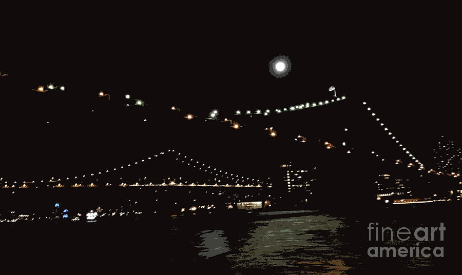 East River Nocturne Photograph by Tom Wurl