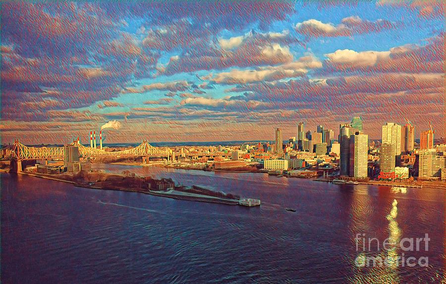 East River Sunset Photograph by Miriam Danar