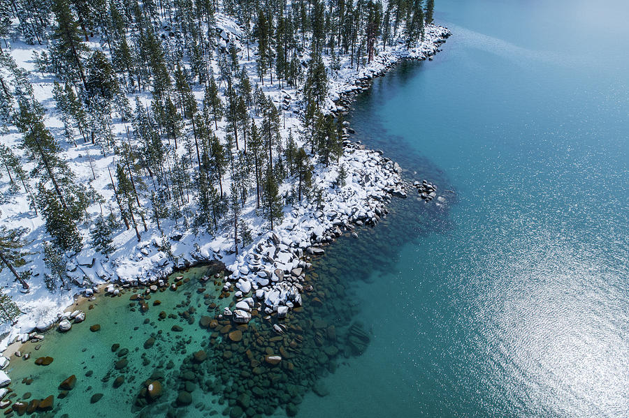East Shore Winter Aerial by Brad Scott Photograph by Brad Scott