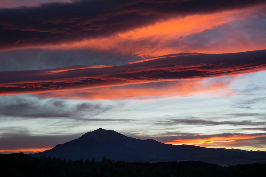 East Spanish Peak Sunset Photograph by Aaron Spong