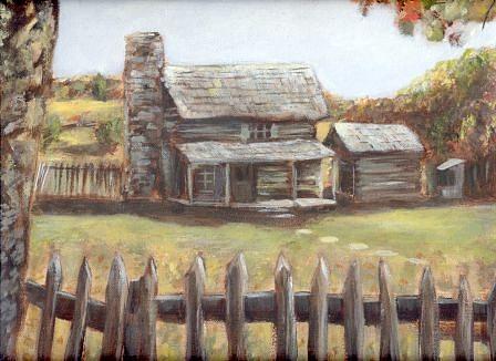 Picket Fence Painting - East Tennessee Home by Joseph Baker