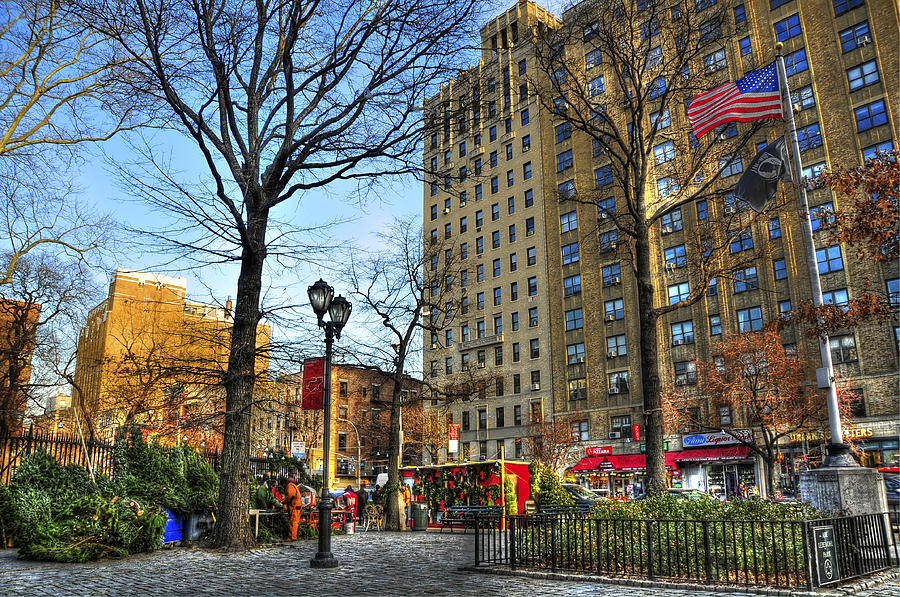 East Village 2nd Avenue and 10th Street at Christmas Photograph by