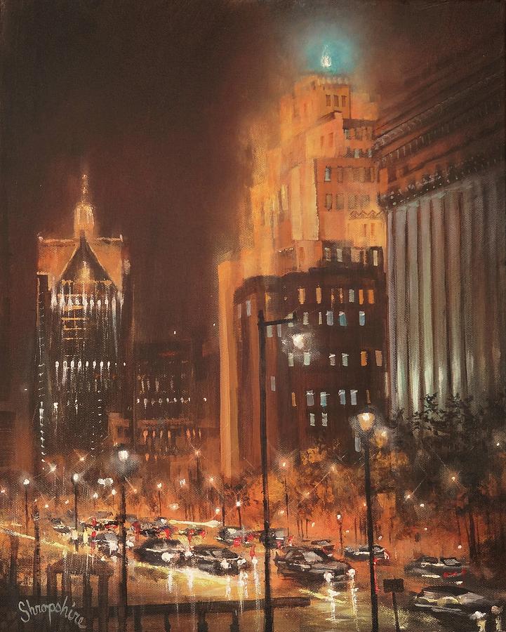 East Wisconsin Avenue  Painting by Tom Shropshire