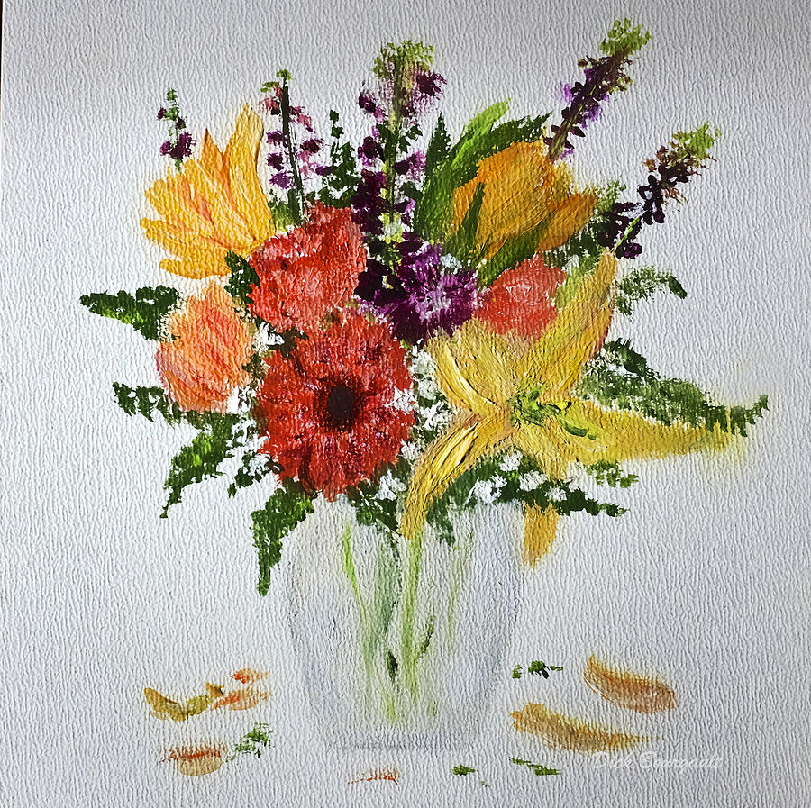 Easter Arrangement Painting by Dick Bourgault