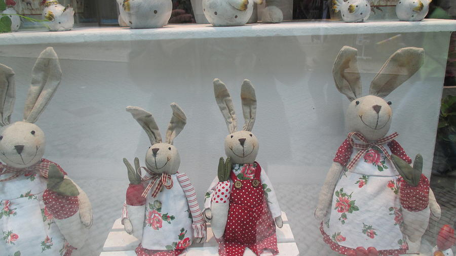 Easter Photograph - Easter bunnies in Lisbon by Anamarija Marinovic