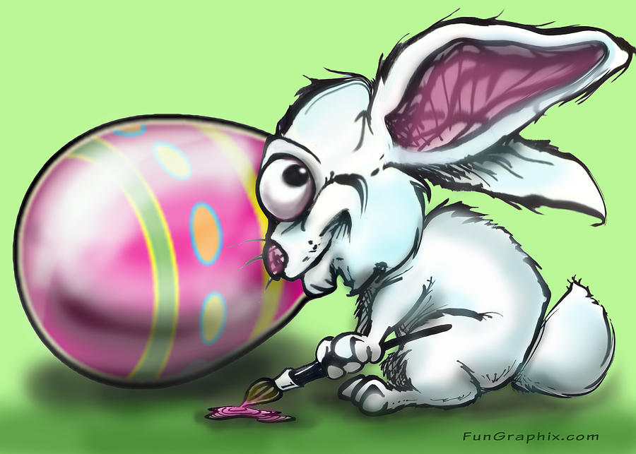 Easter Bunny Digital Art by Kevin Middleton
