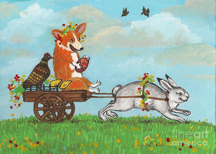 Easter Carriage Painting by Margaryta Yermolayeva