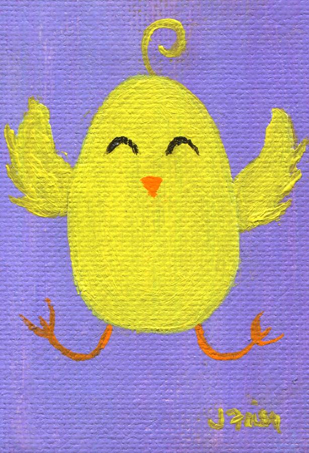 Easter Chicky Painting by Jamie Frier