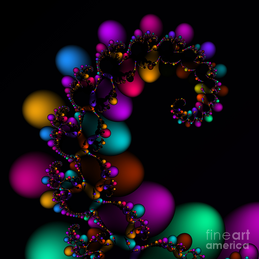 Abstract Digital Art - Easter DNA Galaxy 111 by Rolf Bertram