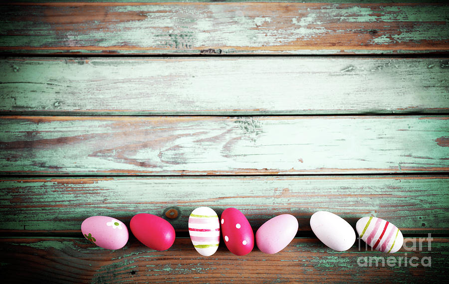 Easter Photograph - Easter egg background by Kati Finell