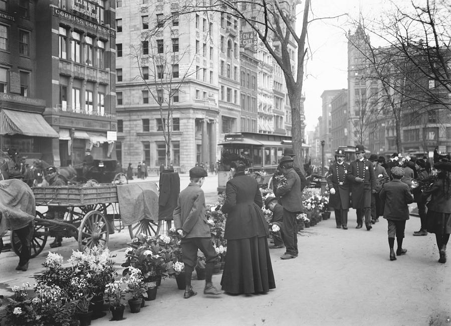 Easter Flower Vendors in New York City Photograph by Padre Art