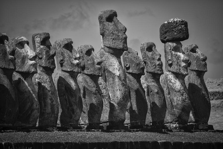 World Heritage Photograph - Easter Island Moai by Christian Heeb