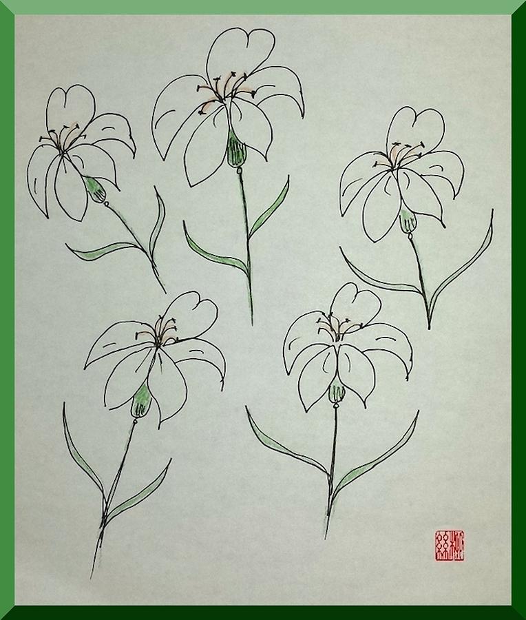 Easter Lilies Painting by Margaret Welsh Willowsilk