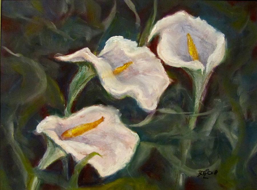 Easter Lillies Pastel by Barbara OToole