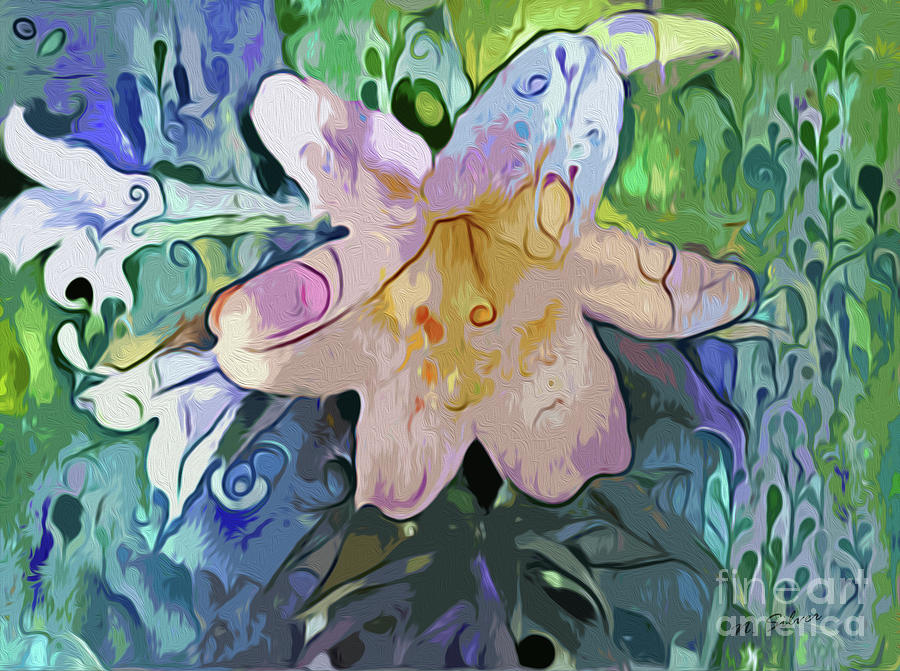 Easter Lily Abstract Digital Art by Nina Silver