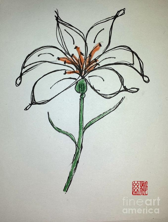 Easter lily Painting by Margaret Welsh Willowsilk