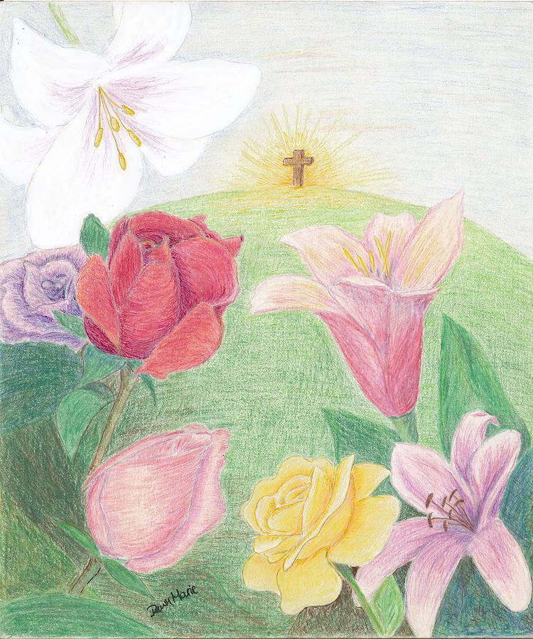 Easter Drawing - Easter Morning by Dawn Marie Black