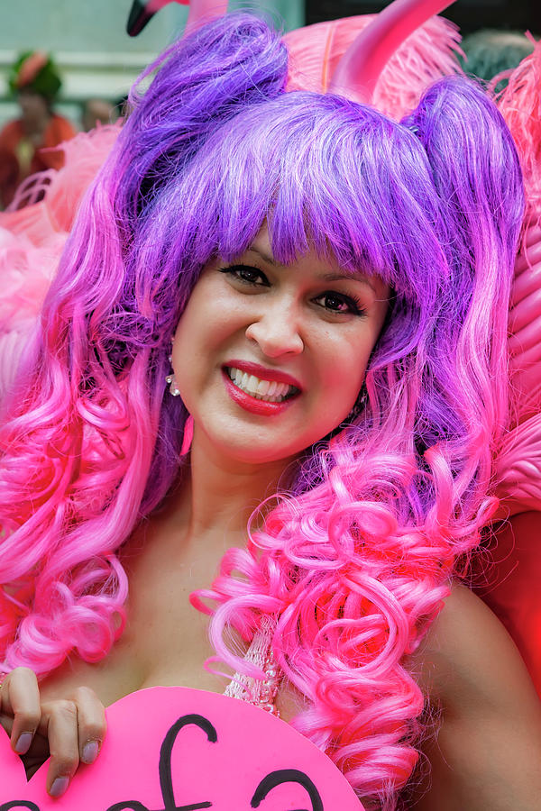 Easter Parade NYC 2017 Pink and Purple Photograph by Robert Ullmann