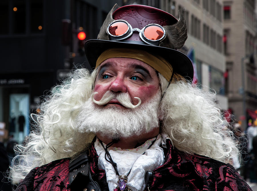 Easter Parade Nyc 4_1_2018 Nyc Elder In Steampunk Costume Photograph