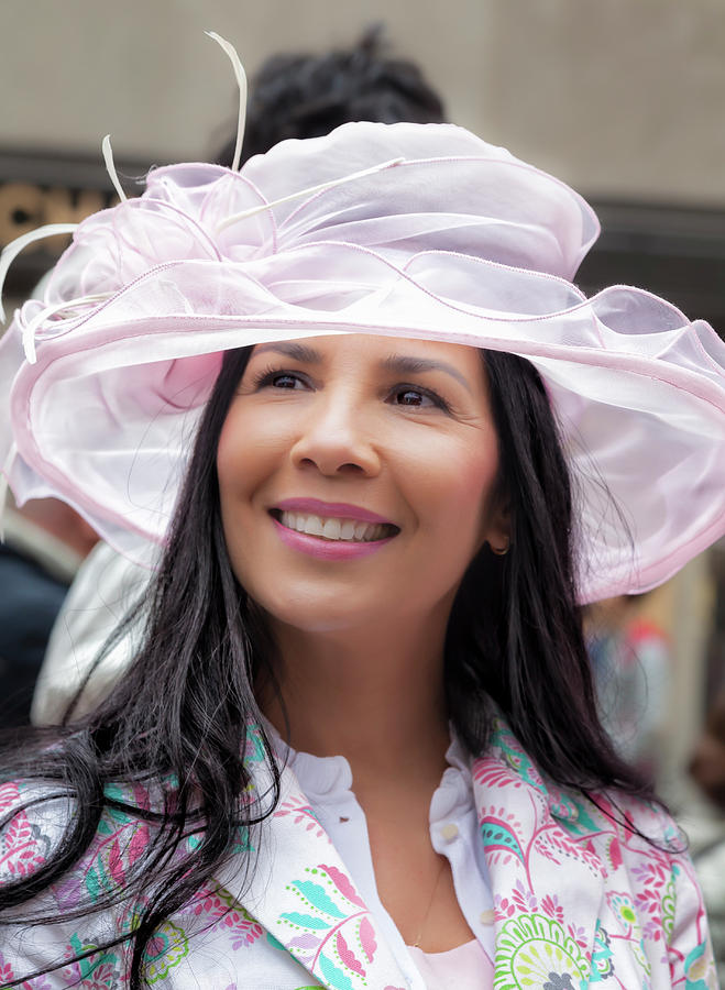 Easter Parade NYC 4_1_2018 NYC Pink Hat Photograph by Robert Ullmann