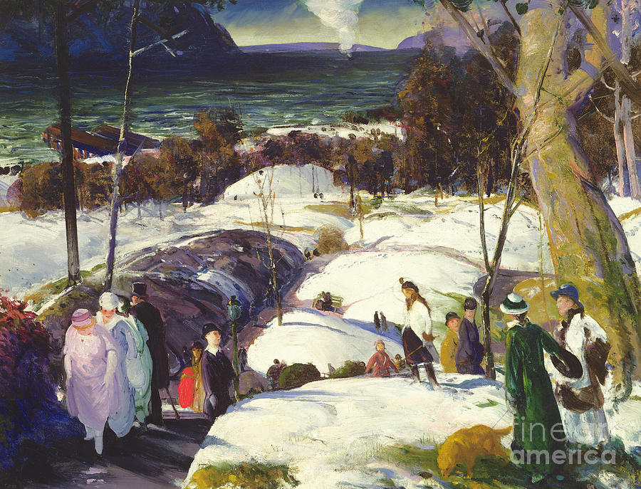 Easter Snow Painting by George Wesley Bellows