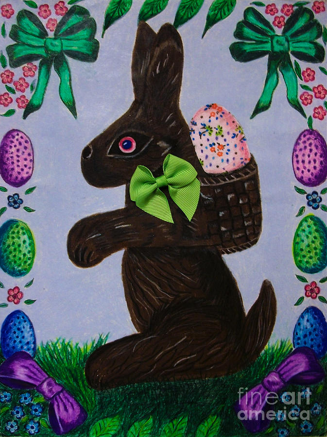 Egg Drawing - Easter treats and springtime fun by Dawn Siegler