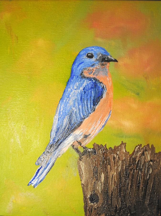 Wildlife Painting - Eastern Bluebird by James Higgins