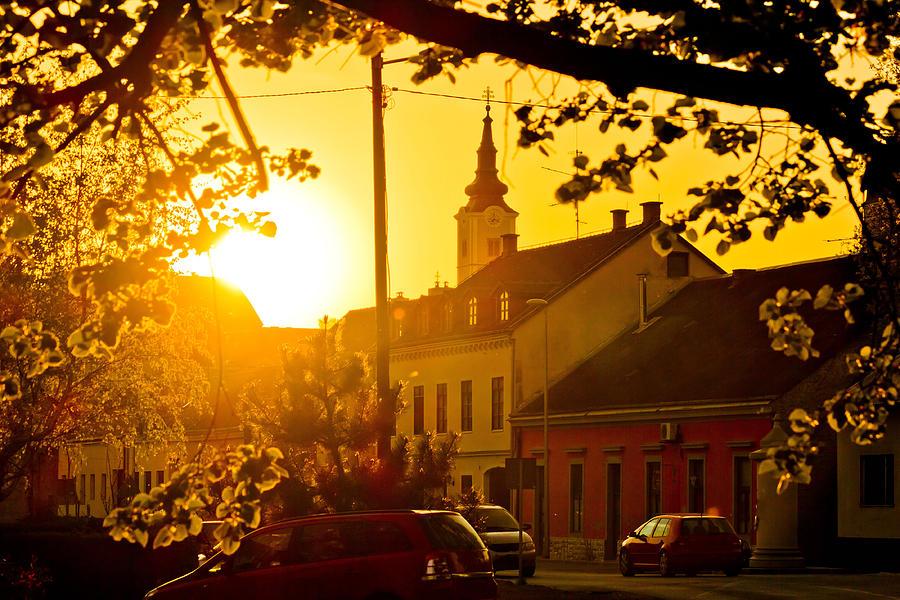 Eastern European town of Krizevci golden sunset Photograph by Brch Photography