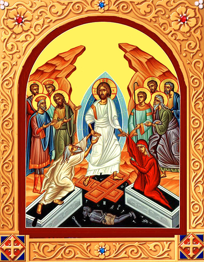 Jesus Christ Painting - Eastern Orthodox  Resurrection by Munir Alawi