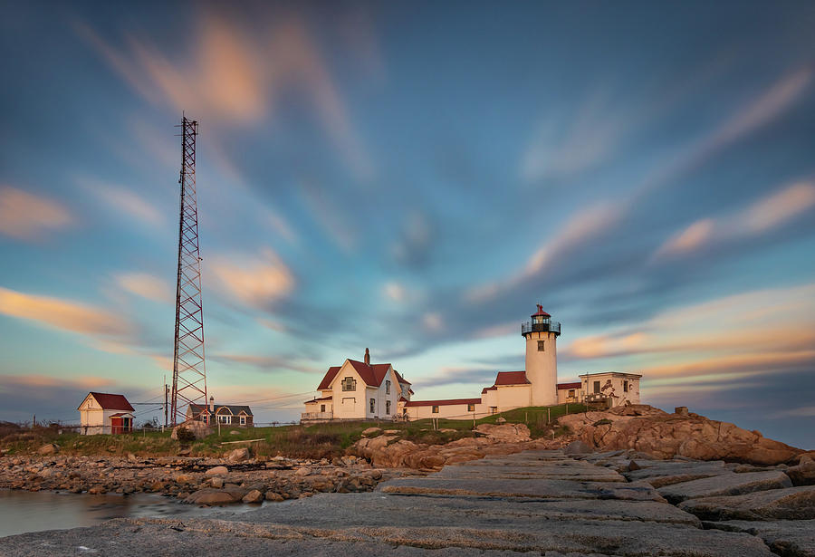 Eastern Point Lighthouse at Sunset Photograph by Kristen Wilkinson