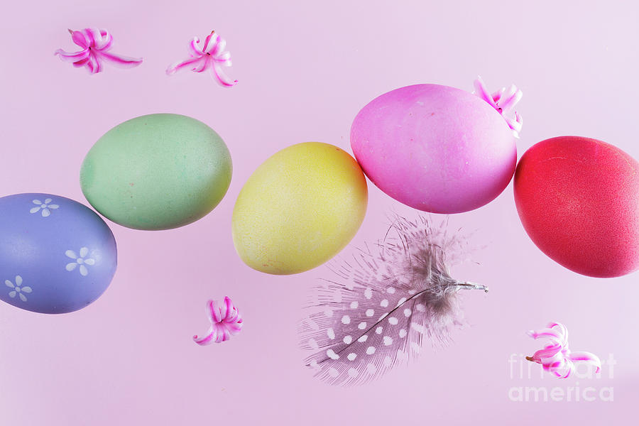 Falling Easter Eggs Photograph by Anastasy Yarmolovich
